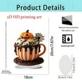 thumbnail image 3 of 2D Acrylic Halloween & Christmas Table Flag – Dual-Sided Flat Holiday Desktop Ornament with Witch and Pumpkin Design – Reusable Festive Table Decoration, 3 of 5