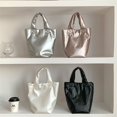 thumbnail image 4 of Bolso de mano de moda de alta gama Sense Bright, bolso de viaje de gran capacidad, bolso de cubo de PU suave, 4 of 6