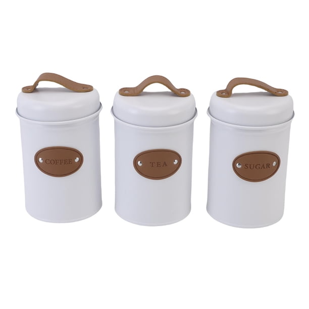 Botín De Metal Hermético, Frasco De Almacenamiento De Alimentos Sellado De 3 Piezas, Recipiente De Café De Té De Dulces Para Cereales, Bocadillos, Dulces, Azúcar, Cocina