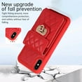 thumbnail image 6 of Phone Case for iPhone Xs X 10 10s Wallet Cover with Credit Card Holder Shoulder Crossbody Strap Long Lanyard Leather Cell Accessories iPhoneX iPhoneXs iPhone10 i PhoneX SX 10x 10xs X’s Women Men Red, 6 of 15