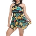 thumbnail image 4 of Aunavey Plus Size Two Piece Swim Dress with Boyshorts for Women Mesh Tankini Swimsuits Flowy Bathing Suits, 4 of 8