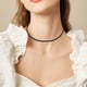 thumbnail image 2 of Collar de cuentas de arroz de una sola capa con un solo personaje individual (negro), 2 of 7
