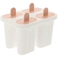 thumbnail image 3 of MasteelfCA 4-Cell Reusable DIY Frozen Ice Cream Molds Ice Lolly Popsicle Makers (White), 3 of 8