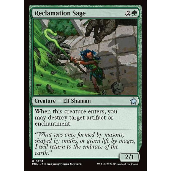MtG Foundations Uncommon Reclamation Sage #231