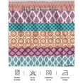 thumbnail image 5 of Boho Wrap Around Bed Skirts for Queen Bed 18" Drop,Bed Skirt with Adjustable Elastic Belt Dust Ruffle Bed Valance for Bedroom Colorful Striped Ethnic Geometric Modern Abstract Art Bed Frame Cover, 5 of 7