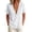 White, variant on cocolona Summer V Neck Tops for Women Short Sleeve Grommet Eyelet Shirts Trendy Casual Solid Color Blouses