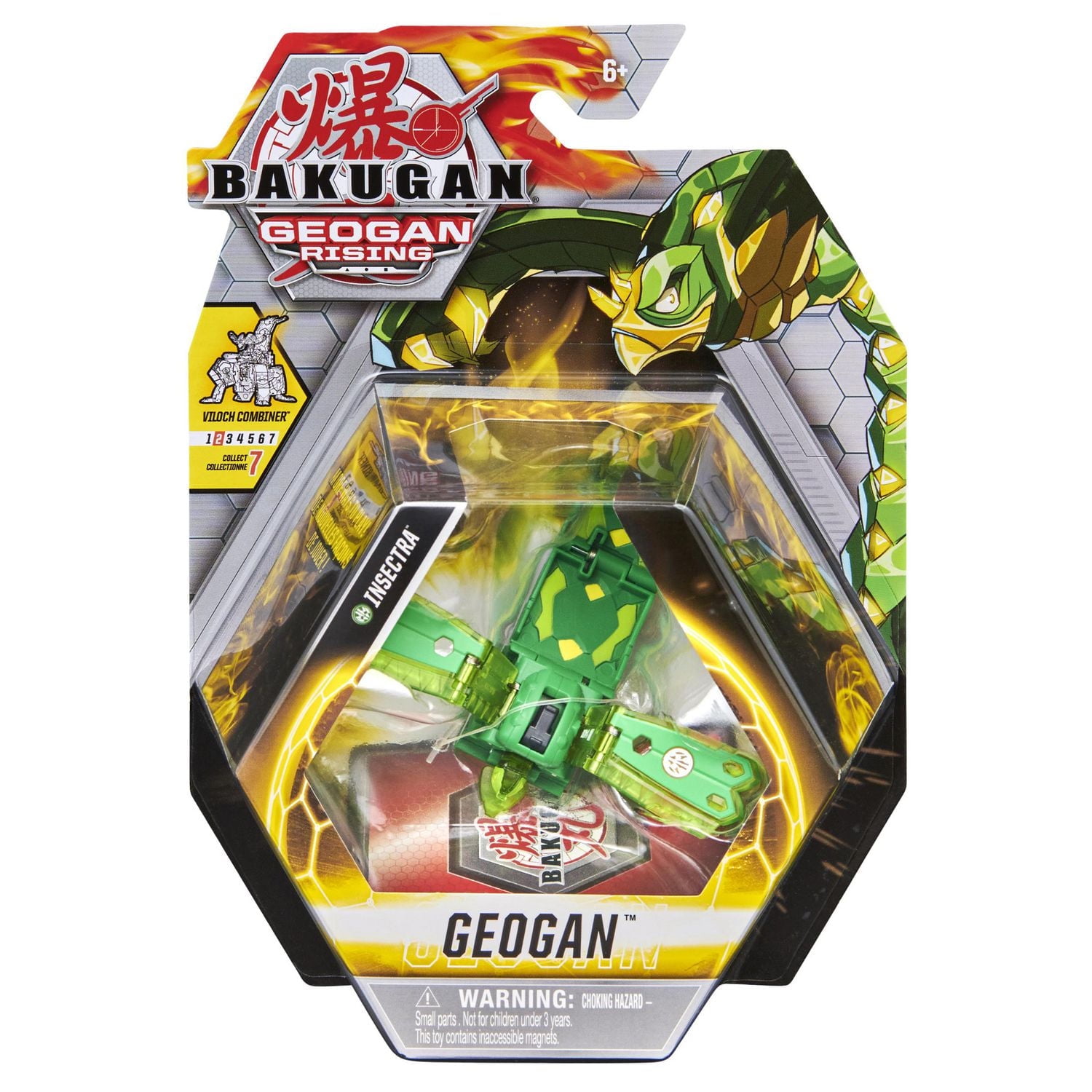 Bakugan Geogan, Insectra, Geogan Rising Collectible Action Figure and Trading Cards