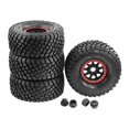 thumbnail image 1 of figatia 1/7 1/8 Short Cards RC Car Tires Components Remote Controlled Car Wheel Rims Red, 1 of 9