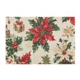 thumbnail image 7 of Yayeee Bath Rug for Bathroom Floor Non Slip Rectangle Fluffy Soft Absorbent Mat, 16"x24", Christmas Poinsettia, 7 of 7
