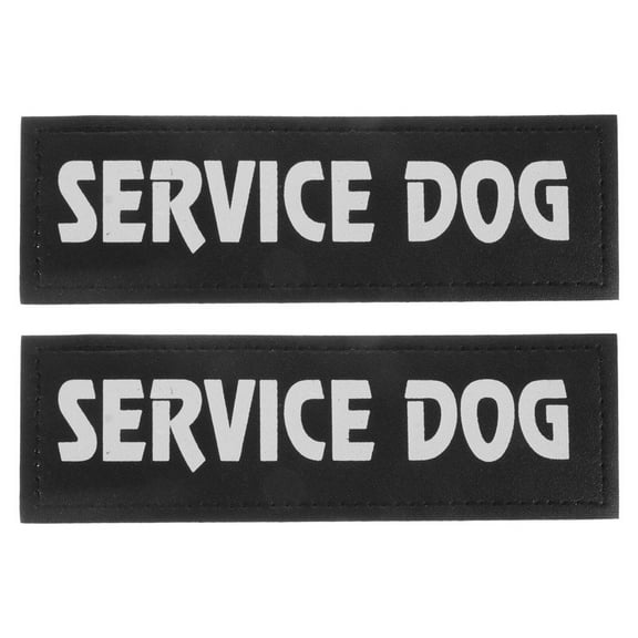 SUGARMOM 2 Pcs Pet Reflective Dog Patch Service Tags Vest Stickers Patches Harness Small