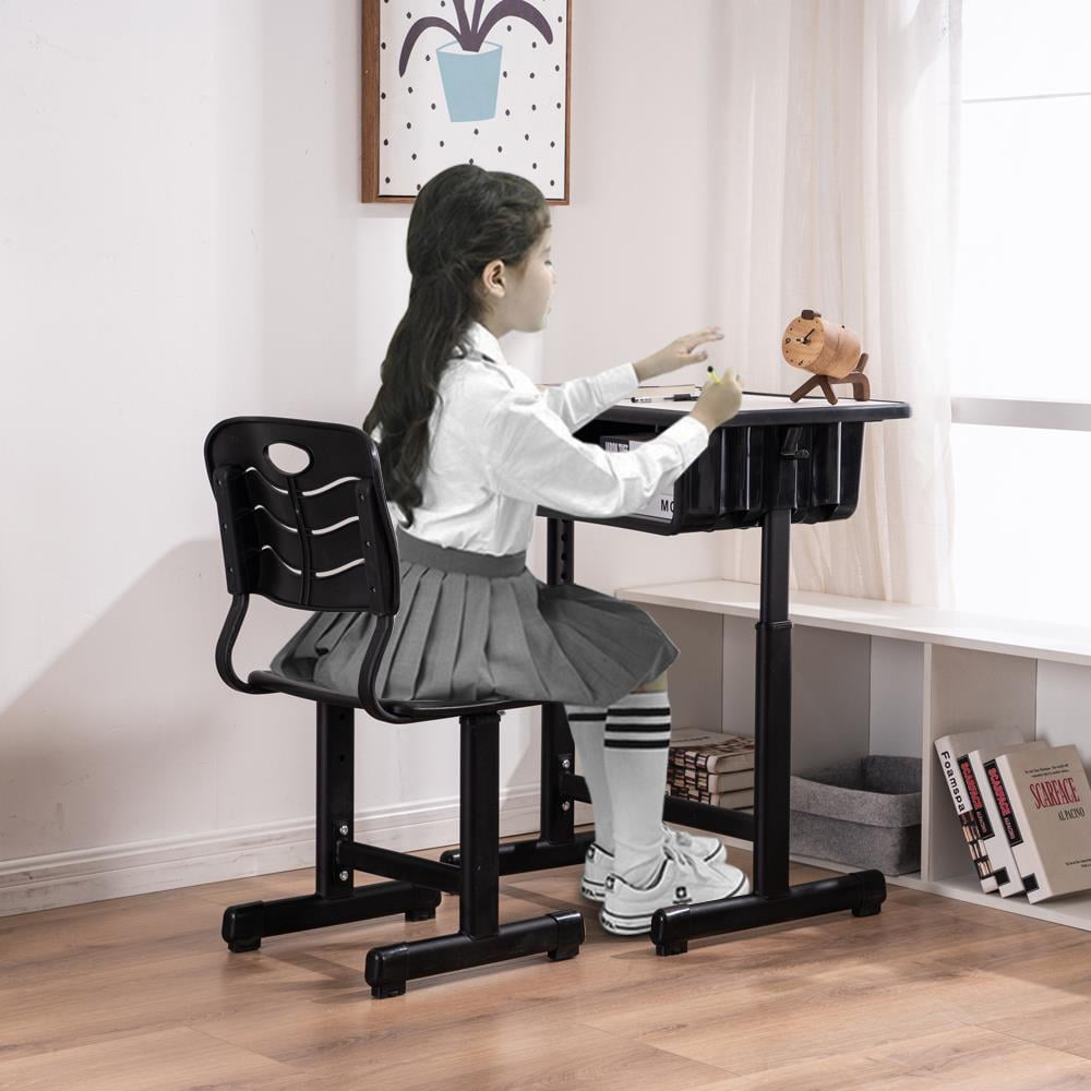 Ktaxon High School Student Desk and Chair Set Adjustable Child