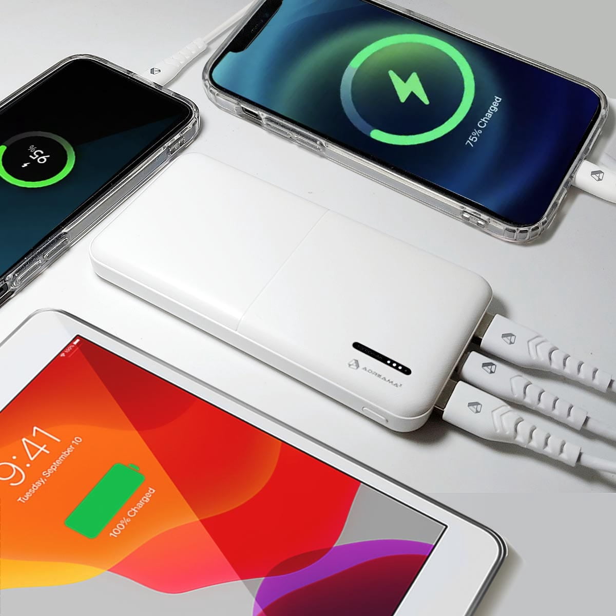 Adreama 10000mAh Fast Charge Power Bank 18W, White