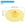 thumbnail image 2 of REGALWOVEN Silicone Cup Lids for Drinks, Mug Cover Cap, Airtight Suction Seal, Fits Various Cups Yellow/Clear 3.9", 2 of 5