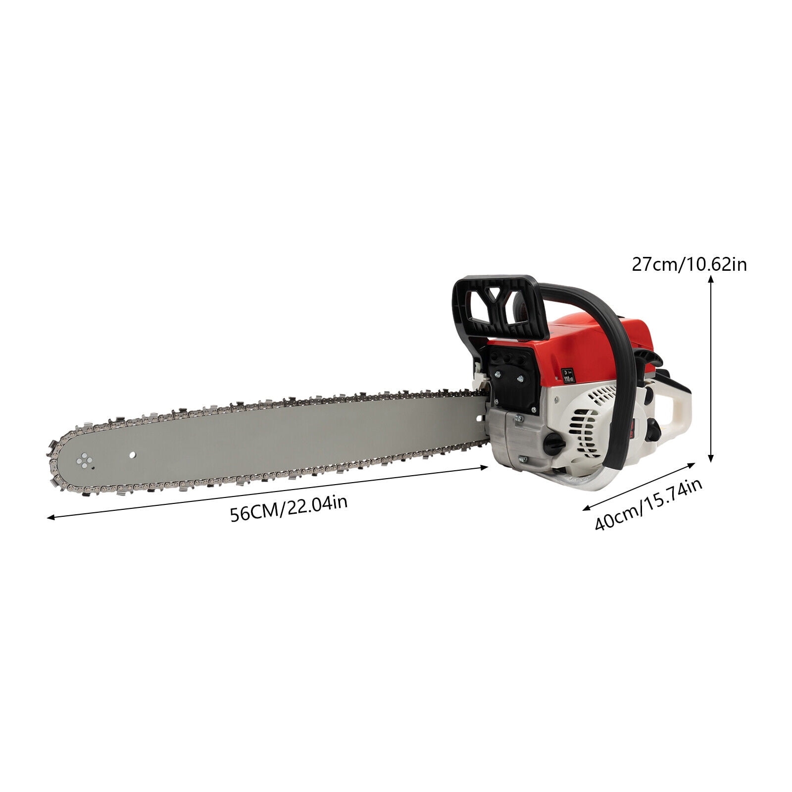 52cc 2 Stroke Gas Powered Chainsaw 22 Inch Handhold Wood Cutter Chain Saw