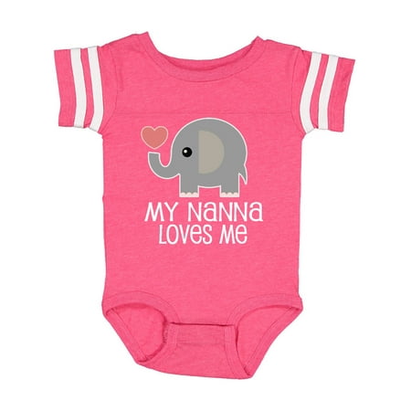 

Inktastic Nanna Loves Me Grandchild Gift Gift Baby Boy or Baby Girl Bodysuit