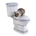 thumbnail image 5 of India Reserve 2 Piece Bathroom Toilet Dual Flush Elongated Blue and White Porcelain Toilet w/Slow Close Seat Renovators Supply, 5 of 11