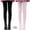 Black1, variant on ameIAEA 2 Pairs Women's Solid Color Soft Opaque Pantyhose Footed Tights Dance Yoga Leggings