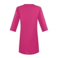thumbnail image 7 of DENGDENG Women's Tunics Plus Size 2025 Dressy 3/4 Sleeve V Neck Shirts To Wear with Leggings Summer Tees Loose Fit Work Blouse Hot Pink S, 7 of 7