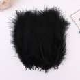 thumbnail image 2 of Bearachild 50 Uds. De plumas de marabú de pavo, vestido de boda esponjoso, decoración de joyería DIY, accesorios decorativos, plumas Artesanía negro Bearachild HA002055-04, 2 of 6