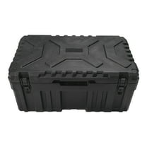 Ikon Motorsports 33.5X20X16" Truck Tool Box Fits Universal Pickups, 105L Lockable Truck Bed Storage Automotive Organizer Case, Black MDPE