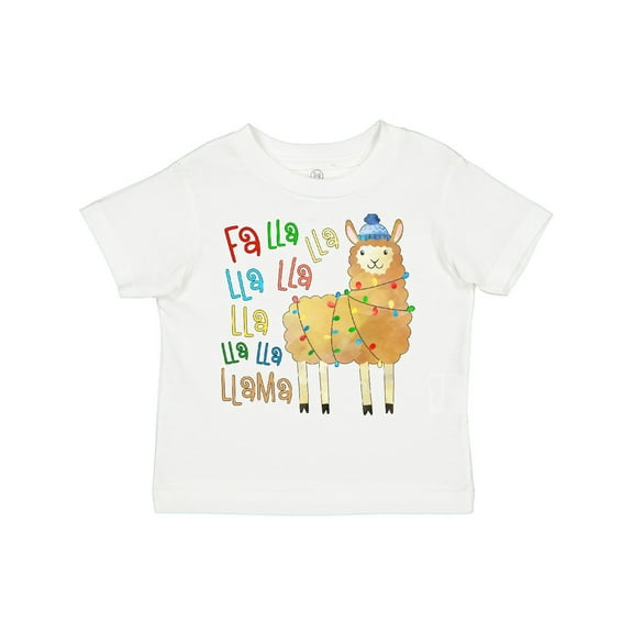 Inktastic Cute Christmas Fa Lla Llama Boys or Girls Toddler T-Shirt