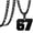 Black Style 1, variant on Women's Men's Stainless Steel Number 67 Pendant Baseball Soccer Football Basketball Theme Team Sport Chunky Chain Necklace Gold Style 1