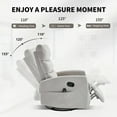 thumbnail image 4 of Resenkos Massage Recliner Chair with Heat Function and 8 Vibration Modes - Beige, 4 of 7