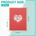 thumbnail image 2 of Uxcell 50Pcs Wedding Place Cards, Laser Cut Love Birds Table Place Cards Folded Tent Cards Name Card, Pearl Red, 2 of 6
