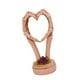 thumbnail image 1 of Escultura de manos de corazón de Halloween, estatua de pareja de calaveras, decoración decorativa aterradora, amor Rosa, 1 of 9