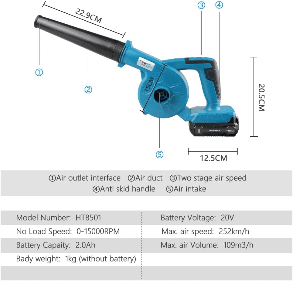 Leaf Blower Cordless with 18V Battery and Charger,2 Speed Modes,157MPH/64CFM Lightweight Electric Leaf Vacuum for Lawn Care, Patio, Dust, Blowing Leaves