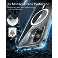 thumbnail image 4 of Étui pour iPhone 16, Compatible avec MagSafe, Protection Antichoc de Qualité Militaire, Étui Magnétique pour iPhone 16, Étui Hybride Classique (HaloLock), Transparent, 4 of 4