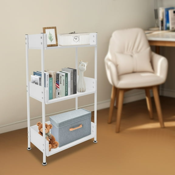 3-Tier Bookshelf Bookcase Woood Display Rack Storage Shelf Kitchen Organizer