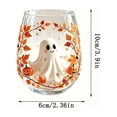 thumbnail image 2 of Halloween Wine Glasses, Pumpkin Ghosts Stemless Wine Glasses, Transparent Glass Cup, Cute and Spooky Halloween Glass Cup for Fall Home Decor, 2 of 8