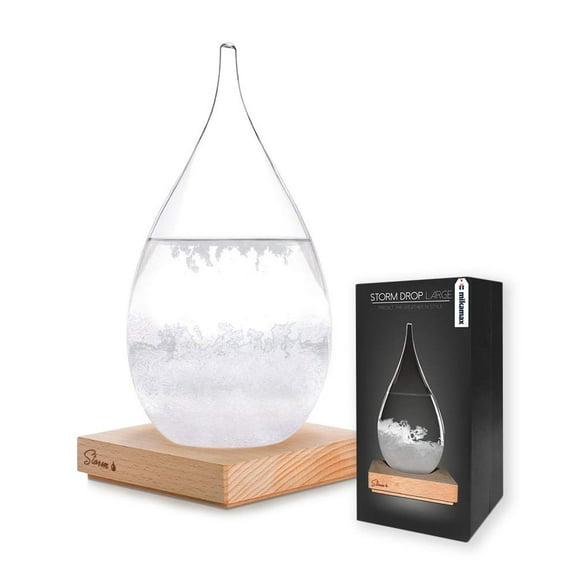 mikamax - Storm Glass - Big Drop - Wooden Plateau - Luxurious Packaging