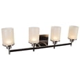 thumbnail image 1 of Access lighting 62512LEDD-BS-CSL 31 x 9.25 x 6 in. Perch 4-Light LED Vanity, Brushed Steel, 1 of 1