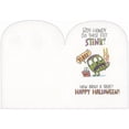 thumbnail image 2 of RSVP Green Monster with Three Eyes: Trick or Treat Smell My Feet Funny Halloween Card for Boy, 2 of 2