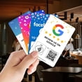 thumbnail image 3 of Étiquette Réutilisable Personnalisée-Tap/carte de Révision Sociale QR - Lot de 4 Cartes de Révision Sociale Instantanées - Code QR et Cartes NFC pour Entreprise, Carte de Révision Sociale Tap, 3 of 5
