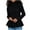 Black, variant on YUGYXL Women鈥檚 Elegant Peplum Turtleneck Sweater Top Long Sleeve Ruffle Hem Sweaters Fall Casual Knitted Pullover Tops Black S