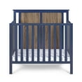 thumbnail image 3 of Suite Bebe Connelly Mini Crib with Mattress Pad, Midnight Blue & Vintage Walnut, 3 of 7