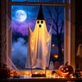 thumbnail image 6 of Large Hanging Swing Ghost Halloween Decor with Remote Control, Waterproof LED Light Up Ornament, 8 Lighting Modes Indoor Outdoor Yard Porch Haunted House Decoration, 6 of 7