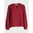 thumbnail image 6 of Time and Tru Women's Puff Sleeve Corduroy Top, Sizes XS-XXXL, 6 of 6