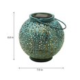 thumbnail image 5 of Blue Solar Powered Iron Lantern for Outdoor Illumination Hanging Garden Light, 5 of 5