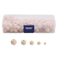 thumbnail image 2 of Loose Wooden Beads Jewelry Making Bracelet DIY 3mm Hole 14/12/10/6/8mm Wood Bead Crafting, 2 of 9