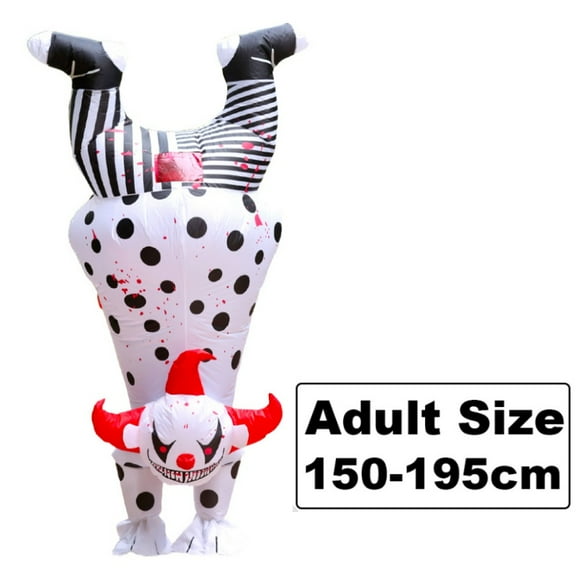 Clown inflatable costume, evil clown Halloween costume, suitable for adult funny inflatable party decoration costume (4.9-6.2 feet)