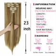 thumbnail image 2 of Women Fashion 7-piece Double-layer Full Head Hair Extension 16 Clips Thick Wig(Curly/Straight), 2 of 4