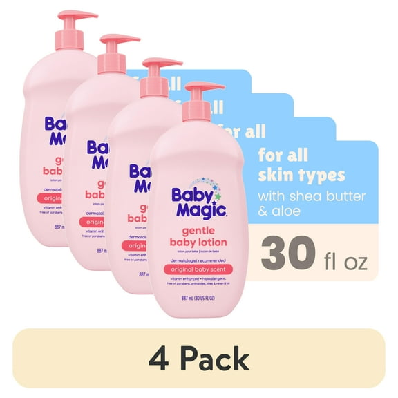 (4 pack) Baby Magic Gentle Baby Lotion, Original Baby Scent, Hypoallergenic, 30 oz.