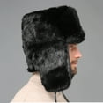 thumbnail image 5 of SGFCWSX Trapper Hat Skiing Hats Men,with Ear Flaps Warmer Cold Proof Adjustable Hats Black Free Size, 5 of 5