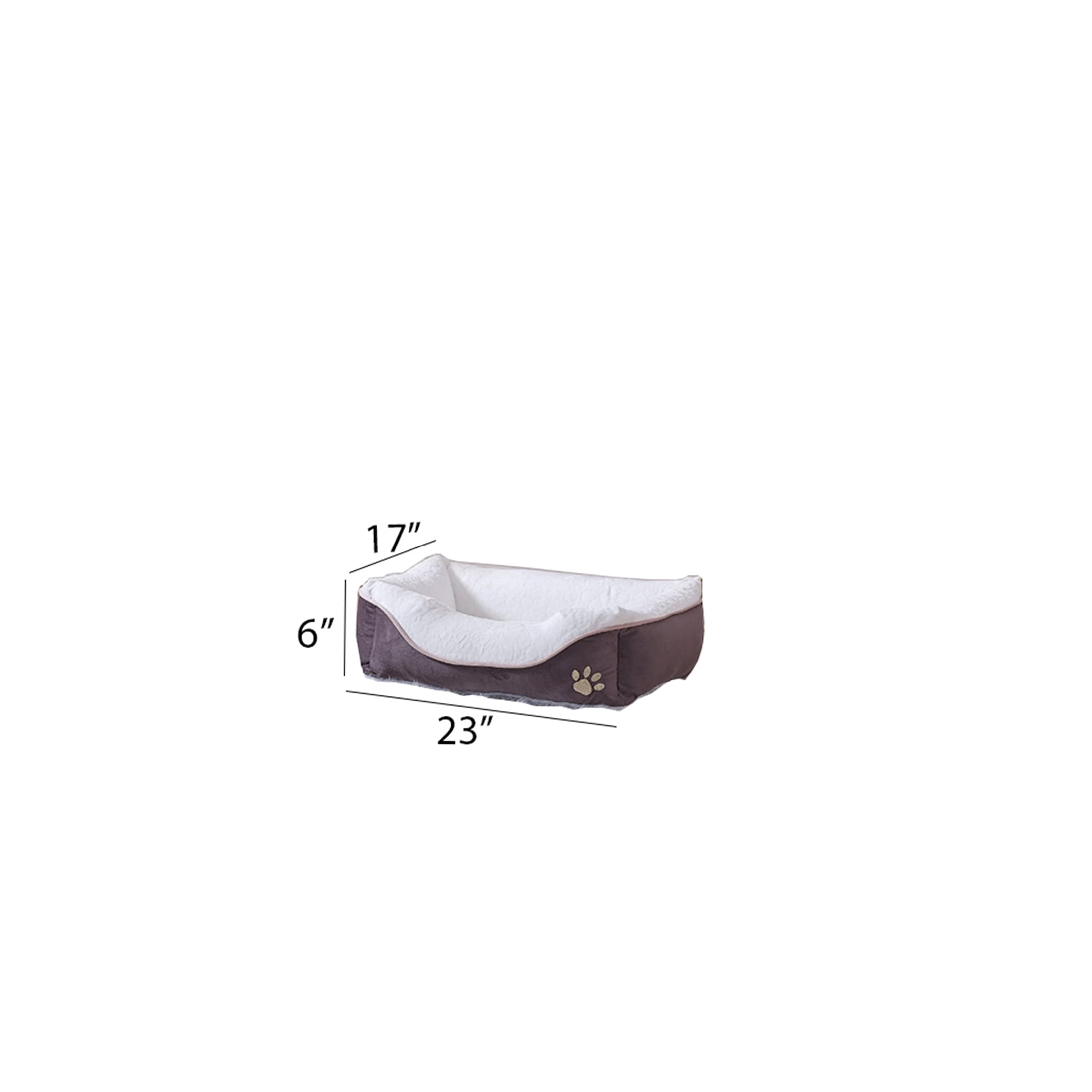 JERFIT Orthopedic Memory Foam Pet Bed for Small & Medium Dogs & Cats, Plush Washable Removable Cover, Non-Slip Bottom, Contemporary Anthracite Gray