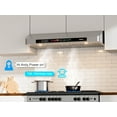 thumbnail image 4 of 36 Inch Range Hood, 900 CFM Powerful Kitchen Vent Hood with Voice/Touch/Gesture Control, Stainless Steel & Tempered Glass, 4 of 8