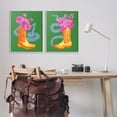thumbnail image 3 of Stupell Industries Cowgirl Bouquets & Snakes Botanical & Floral Painting Gray Framed Art Print Wall Art, 24 x 30, Set of 2, 3 of 10